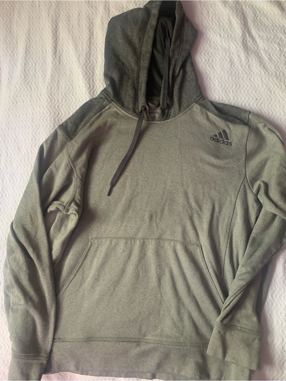 adidas unisex Olive Hoodie with Dark Hood
